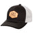 Cap with Leather Patch, Black/White